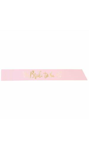 Hens Pink and Gold Bride to Be Bachelorette Party Sash