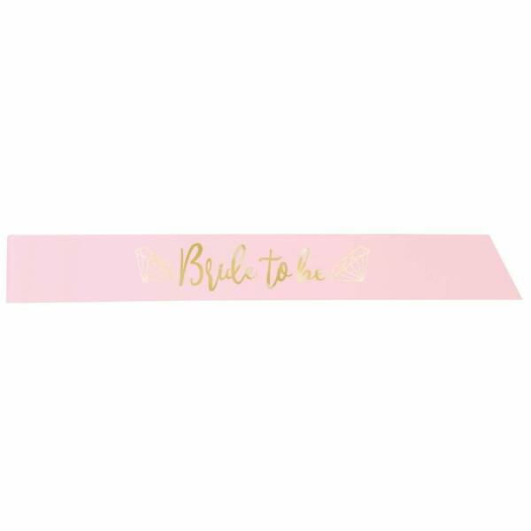 Hens Pink and Gold Bride to Be Bachelorette Party Sash