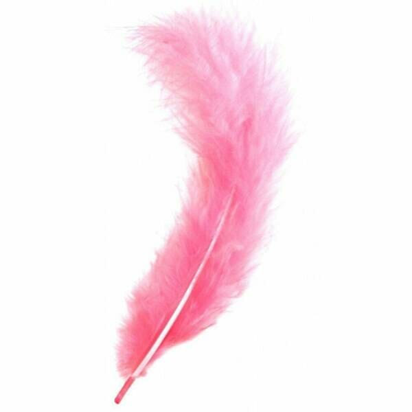 Pink Feather 10pk - 33cm