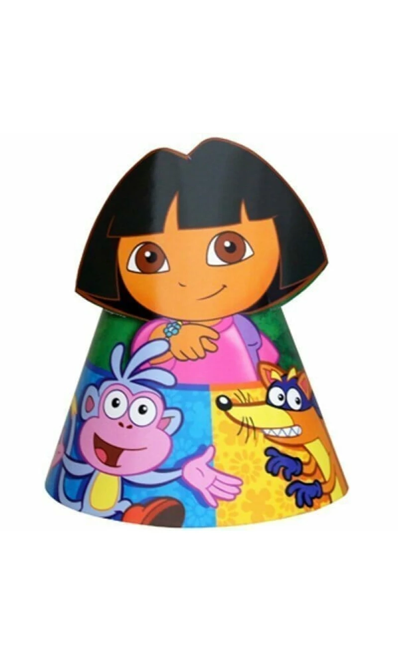 Dora the Explorer Paper Party Hats - 8pk