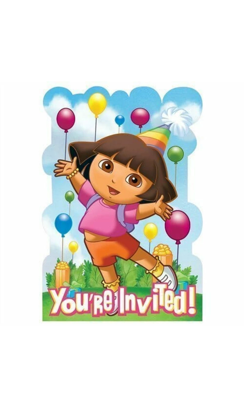 Dora the Explorer Invitations - 8pk