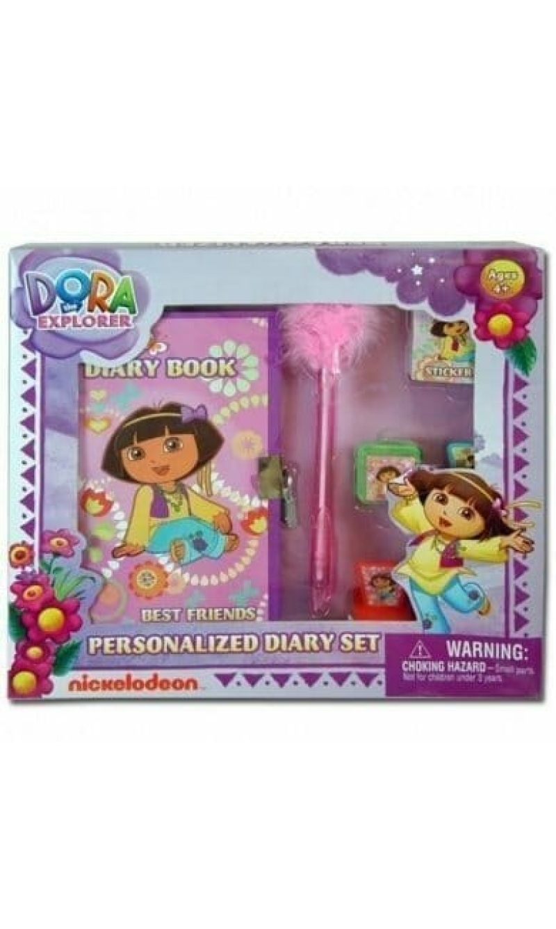 Dora the Explorer Personalised Diary Set - 7pk
