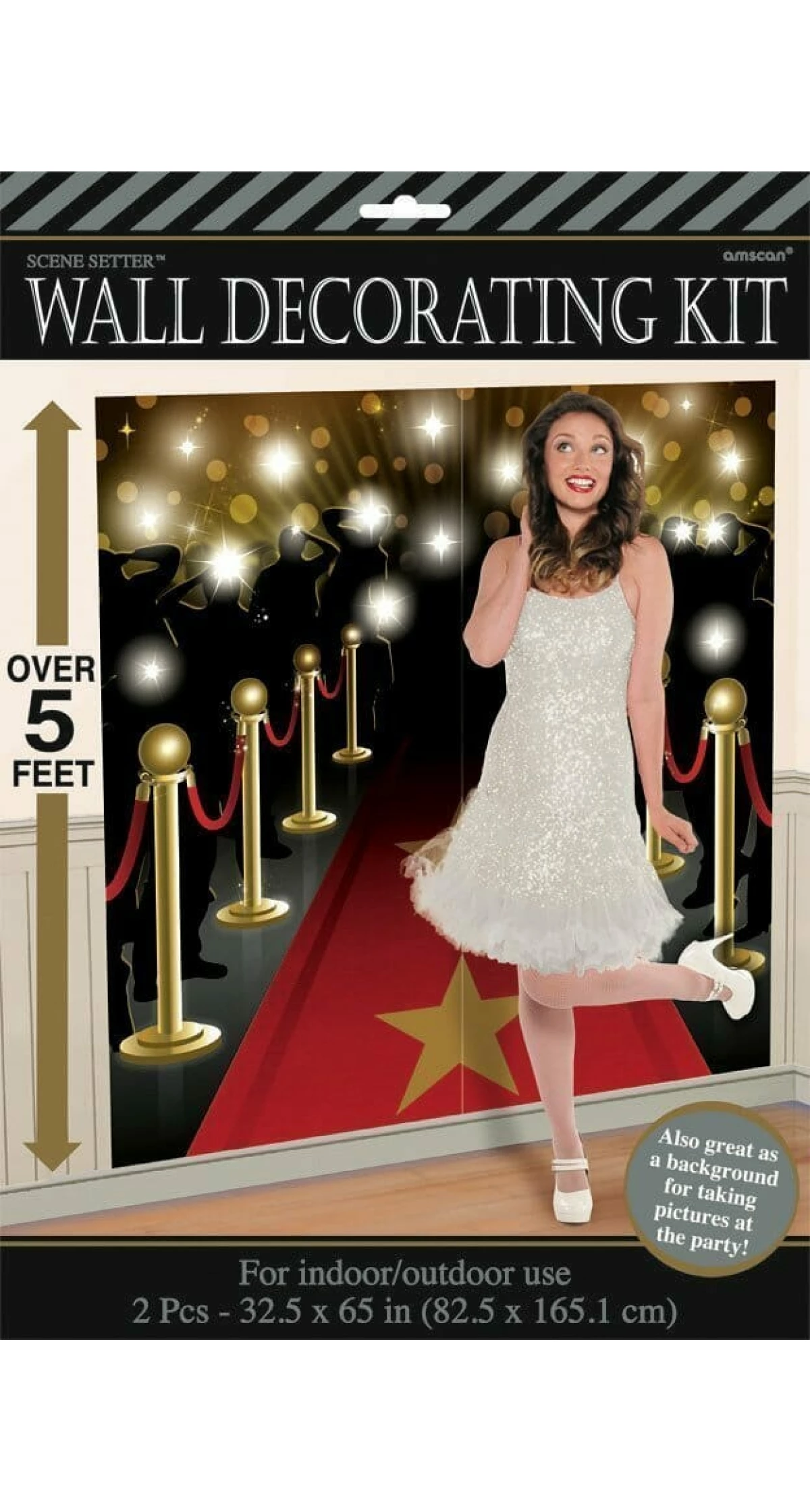 Hollywood Scene Setter Wall Decorating Kit  82.5cm x 165.1cm - 2pcs