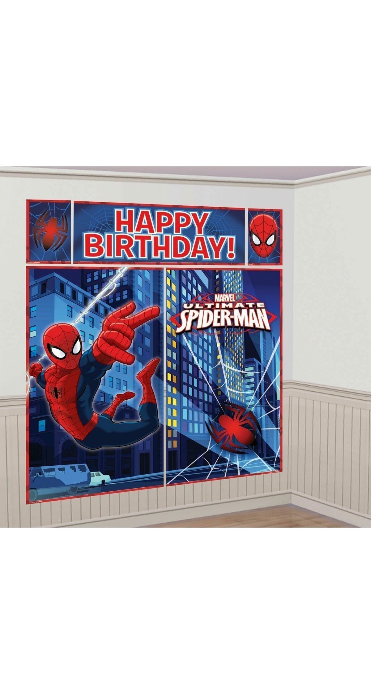 Spider-Man Plastic Scene Setter- 1.8m