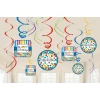 Bright Birthday Swirl Decorations - 12pk