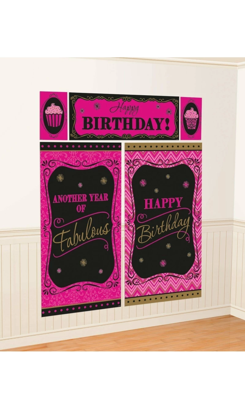 Born To Be Fabulous Wall Decorating Kit - 5pk