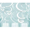 White Hanging Swirls Decoration 55cm - 12pk