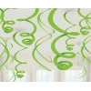 Lime Green Hanging Swirls Decoration 55.88cm - 12pk