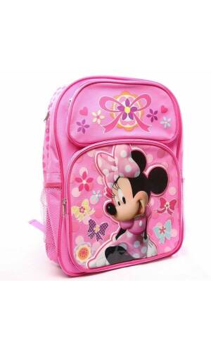 Minnie Mouse Bow-Tique Pink Back Pack with 3 Compartments - 40cm x 33cm
