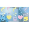 Baby Shower Tiny Bundle Hanging Swirl Decorations - 5pk