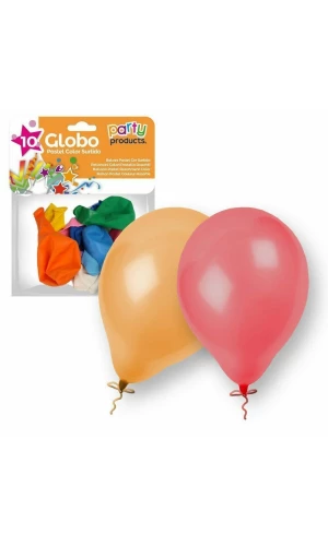 Pastel Balloon Assort. Color 23 cm - 10pk