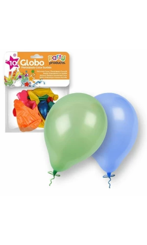 Latex Balloons 23cm (9 Inch) Metallic Assorted Colors - 10pk
