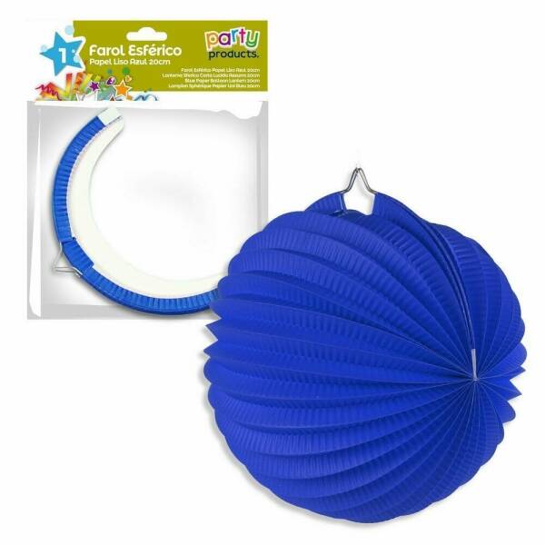 Blue Paper Balloon Lantern 20 cm