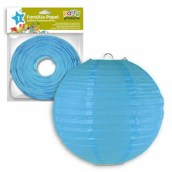 Turquoise Paper Balloon Lantern 20 cm