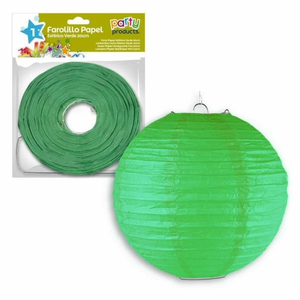 Green Paper Balloon Lantern 20 cm