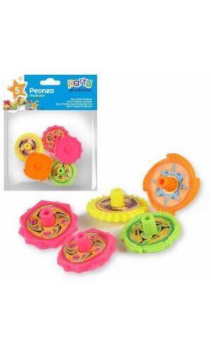 Multicolored Spinning Top - 5pk