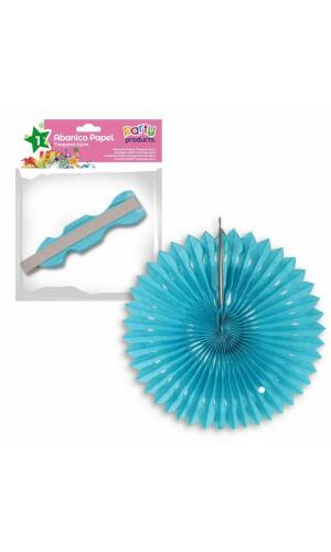 Turquoise Paper Honeycomb 25 cm