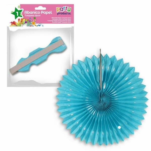 Turquoise Paper Honeycomb 25 cm