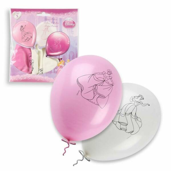 Latex Balloons 23cm (9 Inch) Disney Princesses - 8pk