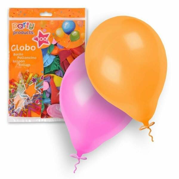 Latex Balloons 23cm (9 Inch) Crystal Assorted Colors - 100pk