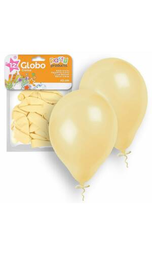 Latex Balloons 23cm (9 Inch) Cream - 12pk
