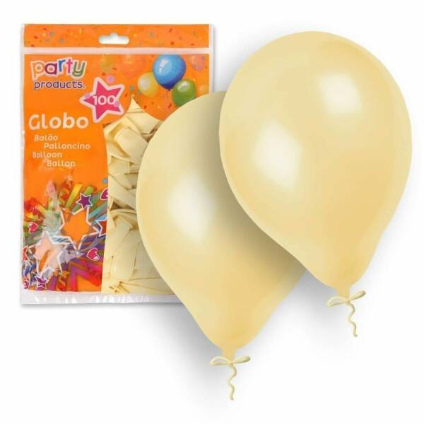 Latex Balloons 23cm (9 Inch) Cream - 100pk