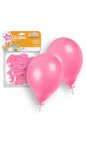 Latex Balloons 23cm (9 Inch) Pink - 12pk