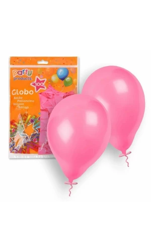 Latex Balloons 23cm (9 Inch) Pink - 100pk