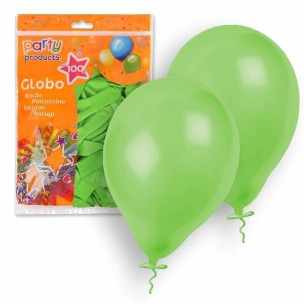 Latex Balloons 23cm (9 Inch) Green - 100pk