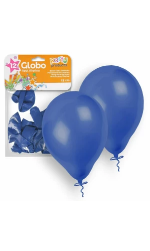 Latex Balloons 23cm (9 Inch) Dark Blue - 12pk