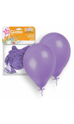Latex Balloons 23cm (9 Inch) Lilac - 12pk