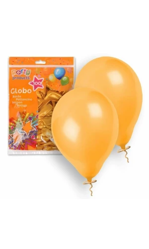 Latex Balloons 23cm (9 Inch) Metallic Gold - 100pk