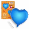 Polyamide Blue Heart Balloon + Stcik 49 X 46 cm
