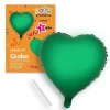 Polyamide Green Heart Balloon + Stcik 49 X 46 cm