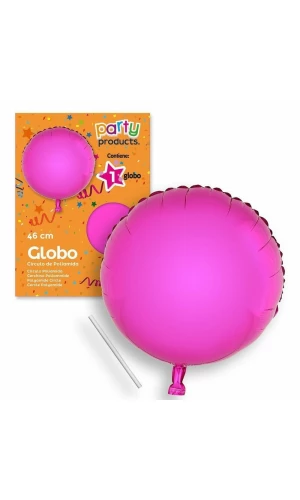Polyamide Pink Circle Balloon + Stick 46 cm