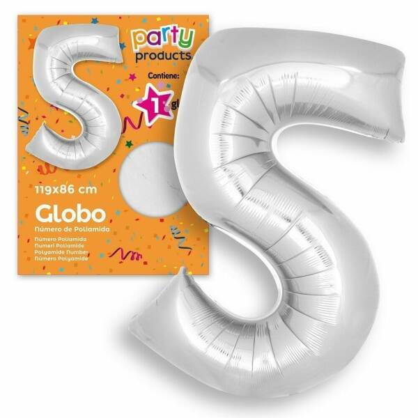 Polyamide Nº5 Silver Balloon 119 X 86 cm