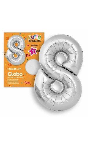 Polyamide Nº8 Silver Balloon 120 X 86 cm
