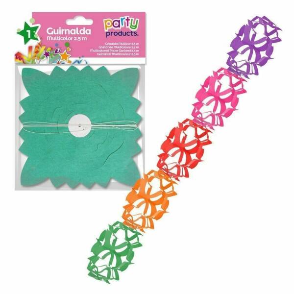 Multicolored Paper Garland 2.5M Model 3 2,50 m