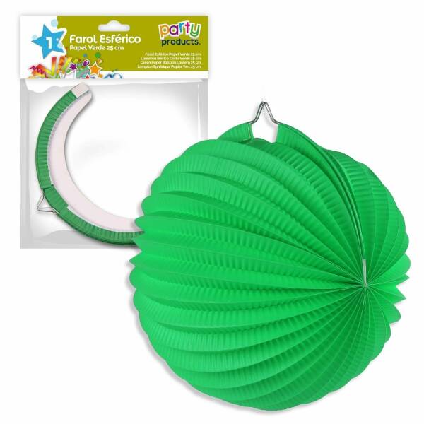 Green Paper Balloon Lantern 25 cm
