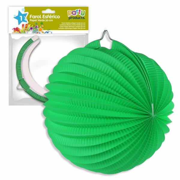 Green Paper Balloon Lantern 30 cm