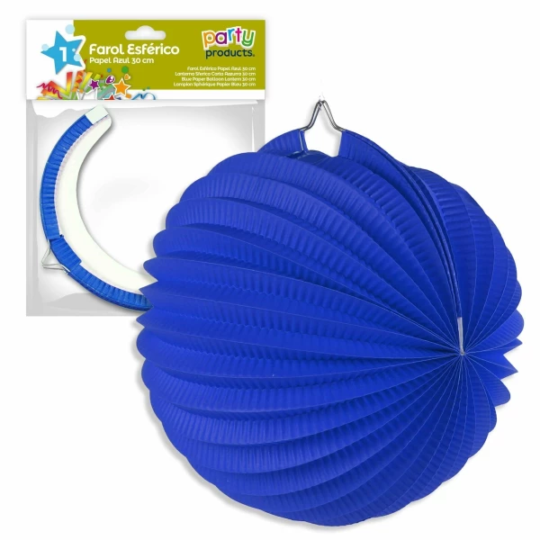 Blue Paper Balloon Lantern 30 cm