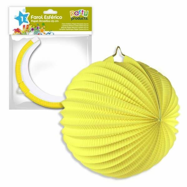 Yellow Paper Balloon Lantern 25 cm
