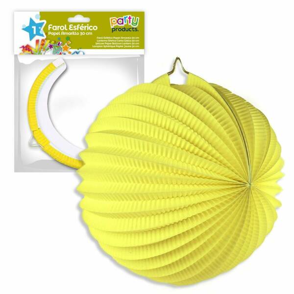 Yellow Paper Balloon Lantern 30 cm