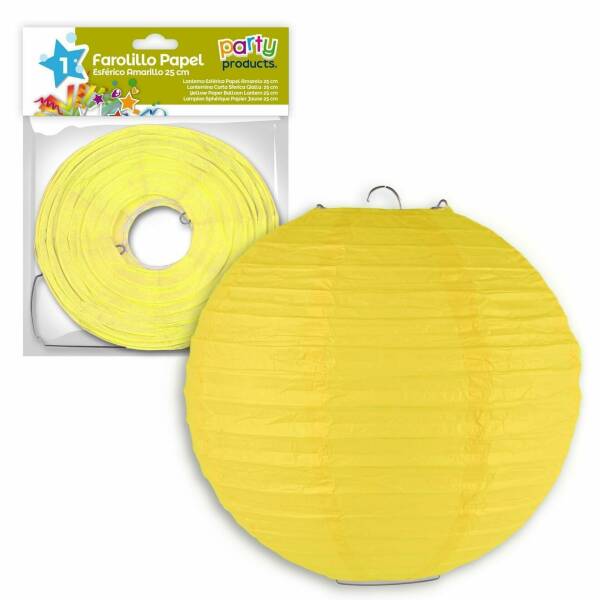 Yellow Paper Balloon Lantern 25 cm