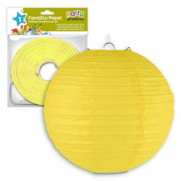 Yellow Paper Balloon Lantern 30 cm