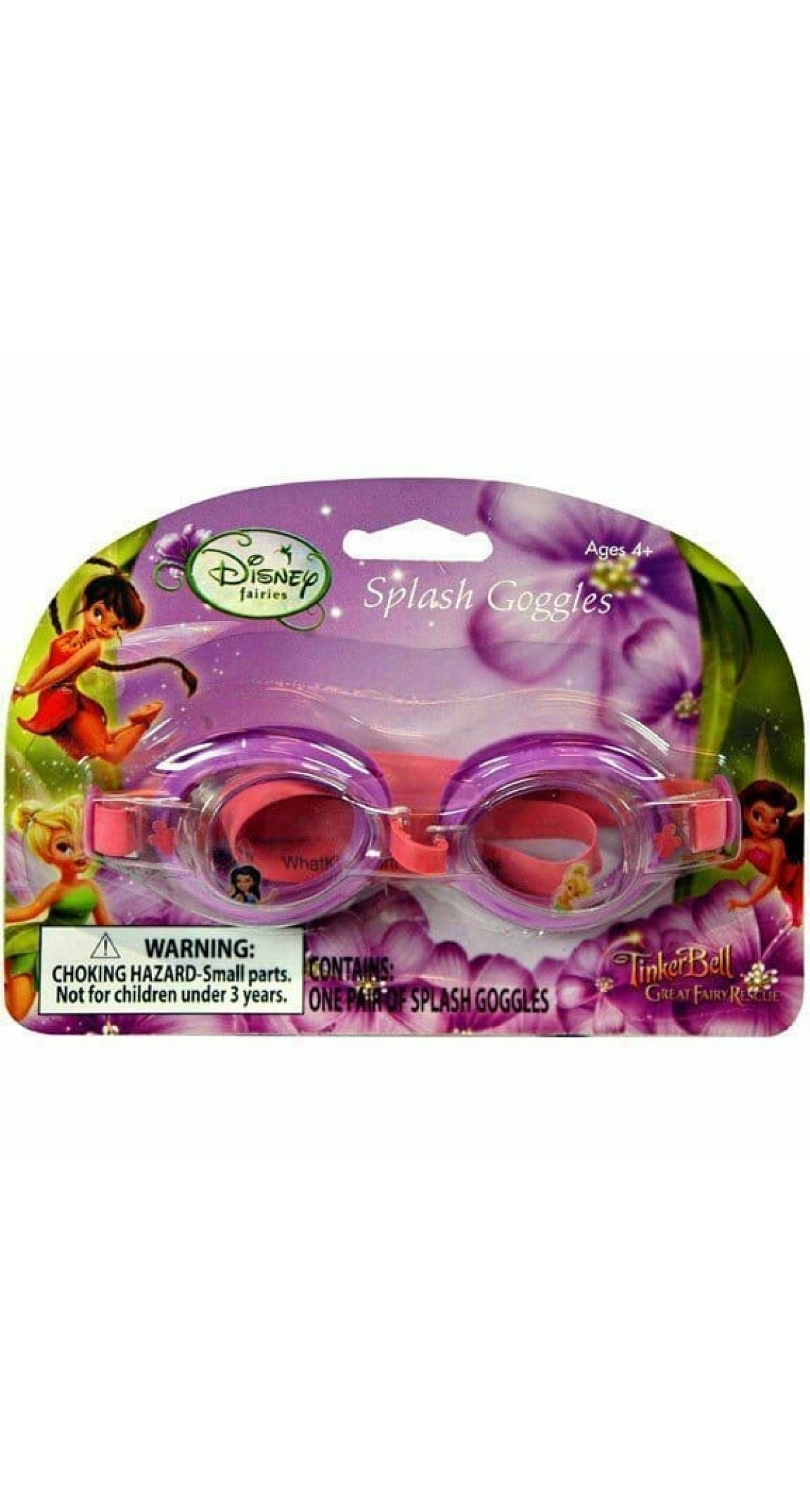 Tinkerbell and Fairies Pink Swim Goggles - Ages 4+