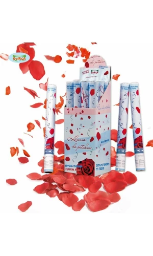 Red Rose Petal Confetti Cannon / Popper  - 50cm
