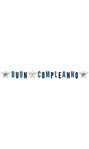 Inter Happy Birthday Banner XL - 215x15cm