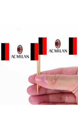 Milan Flag Cocktail Picks (H)6.5x(W)5cm - 24pk