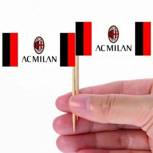 Milan Flag Cocktail Picks (H)6.5x(W)5cm - 24pk